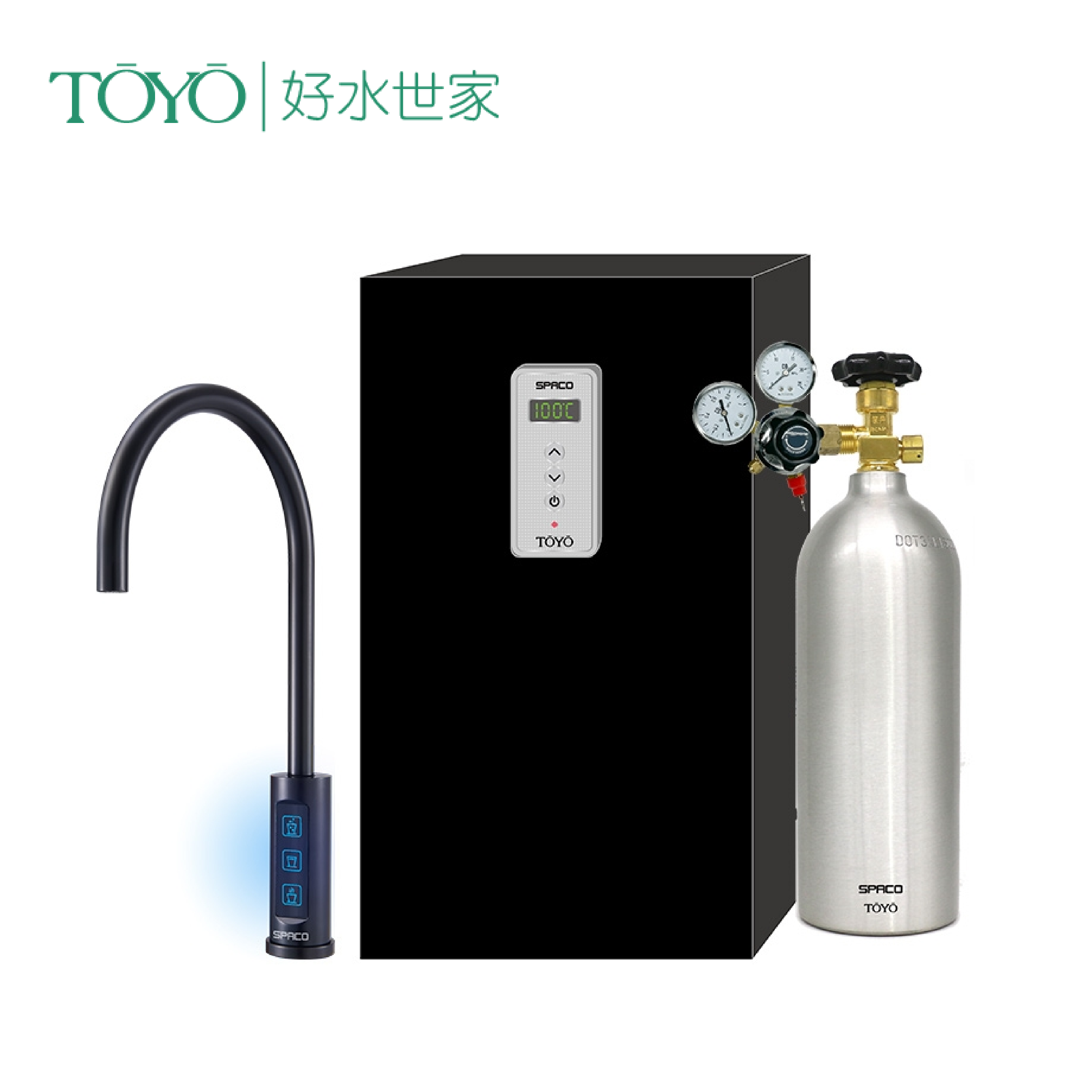 TOYO SPACO 觸控櫥下型-氣泡水冰溫熱飲水機 X-3 Pro